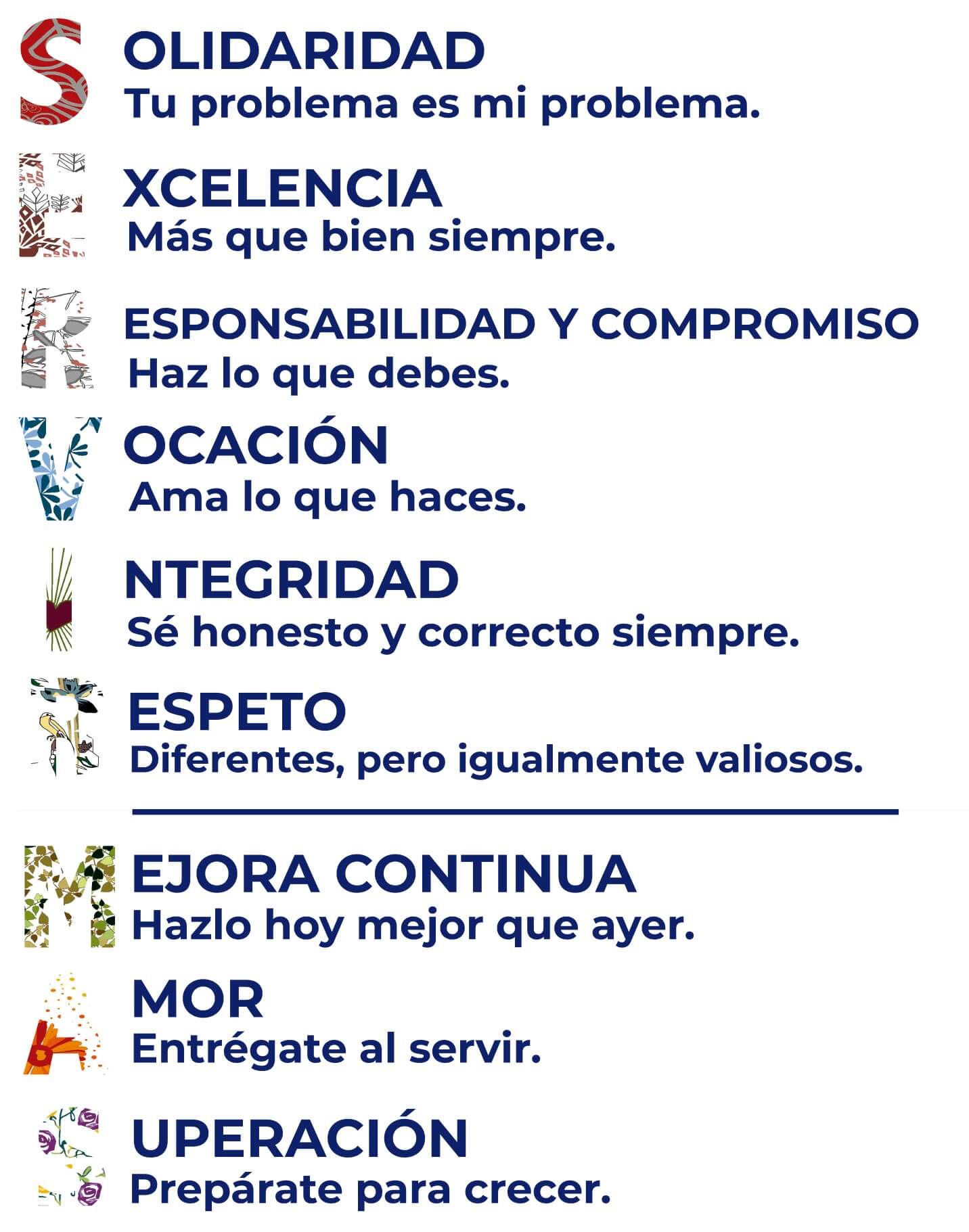 Nosotros 2 valores